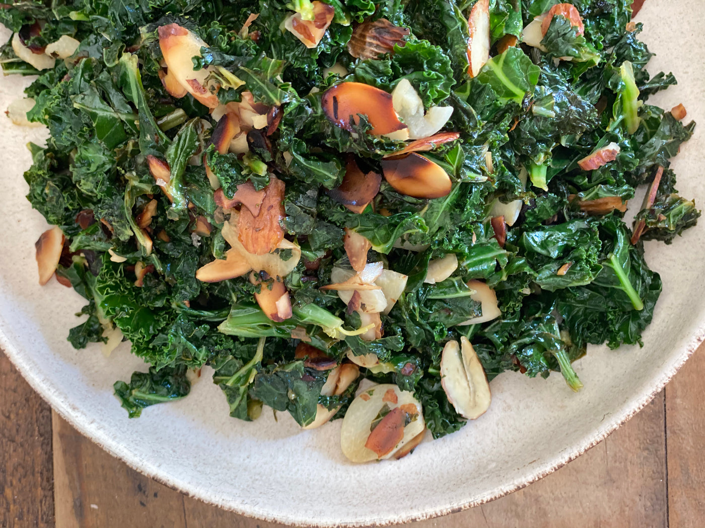 Kale with Roasted Almonds