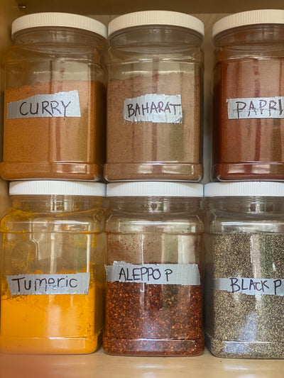 7 Essential  Organic Spices in a Treasure Box.   July discount